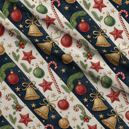 Yuletide Baubles Pattern 5 Minky Fabric
