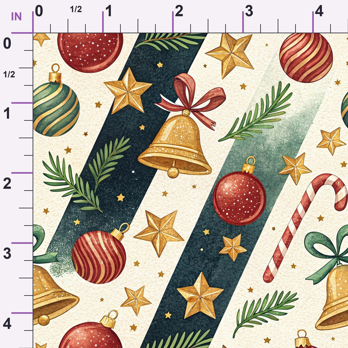 Yuletide Baubles Pattern 7 Minky Fabric