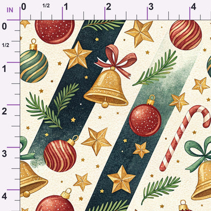 Yuletide Baubles Pattern 7 Minky Fabric