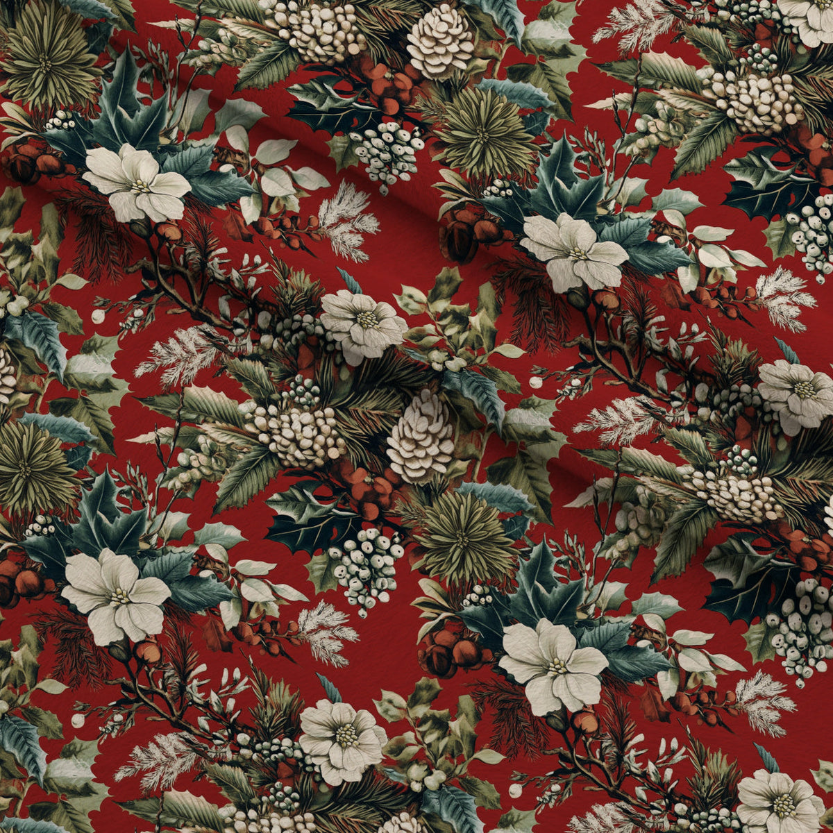 Yuletide Blooms Pattern 5 Minky Fabric