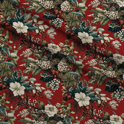 Yuletide Blooms Pattern 5 Minky Fabric