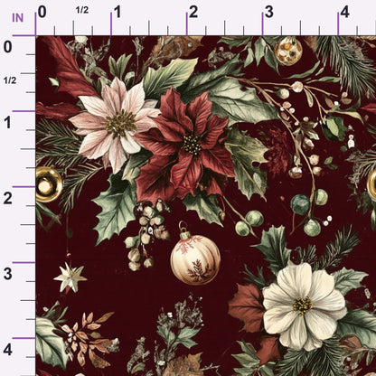 Yuletide Blooms Pattern 7 Minky Fabric