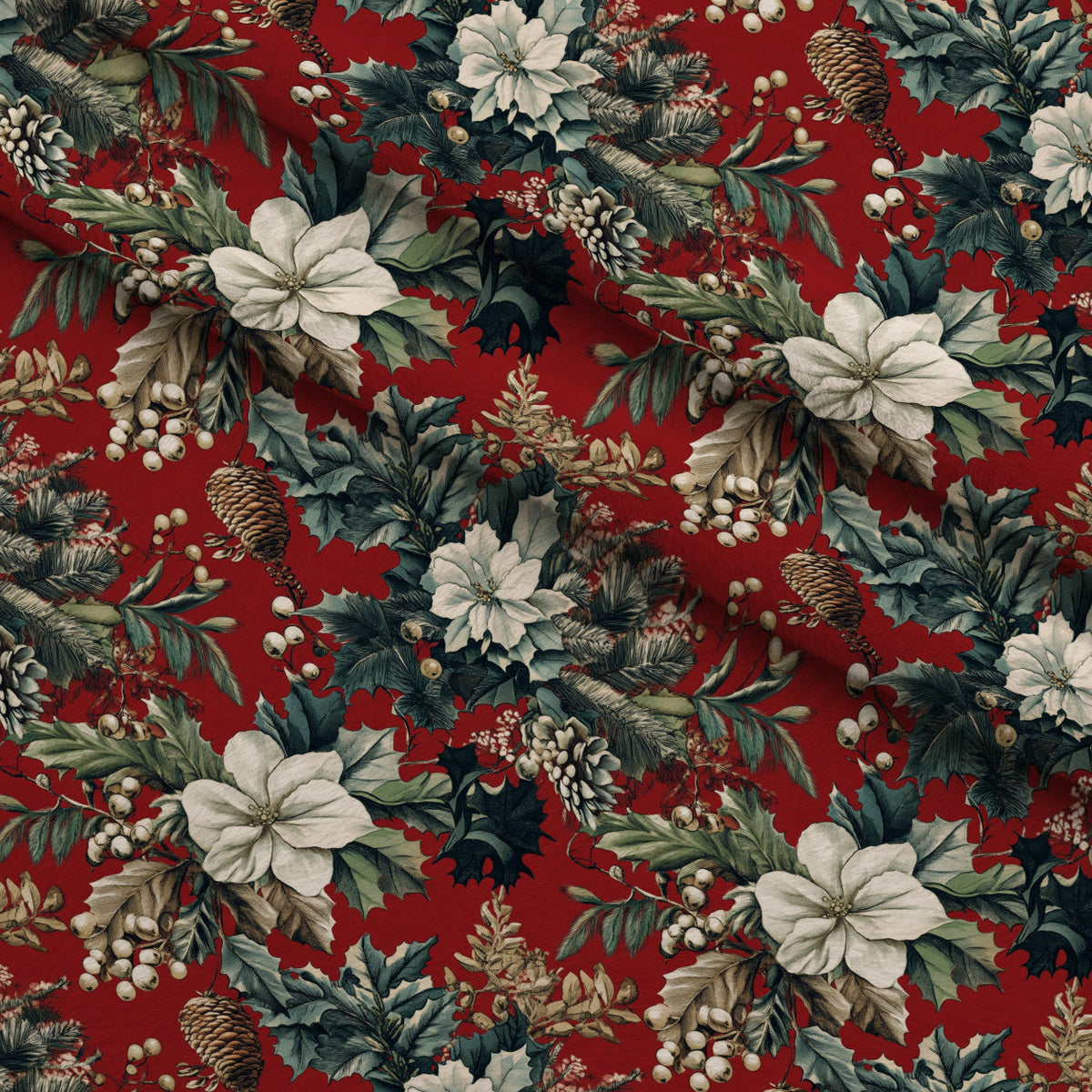 Yuletide Blooms Pattern 8 Minky Fabric