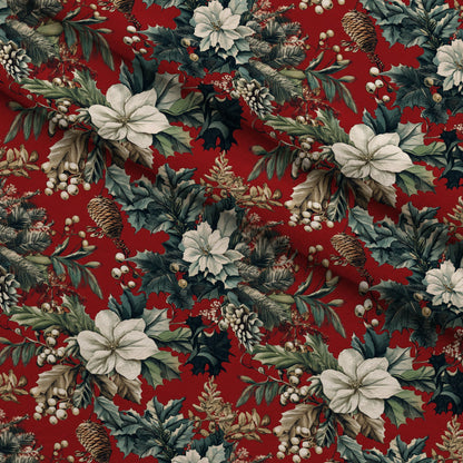 Yuletide Blooms Pattern 8 Minky Fabric