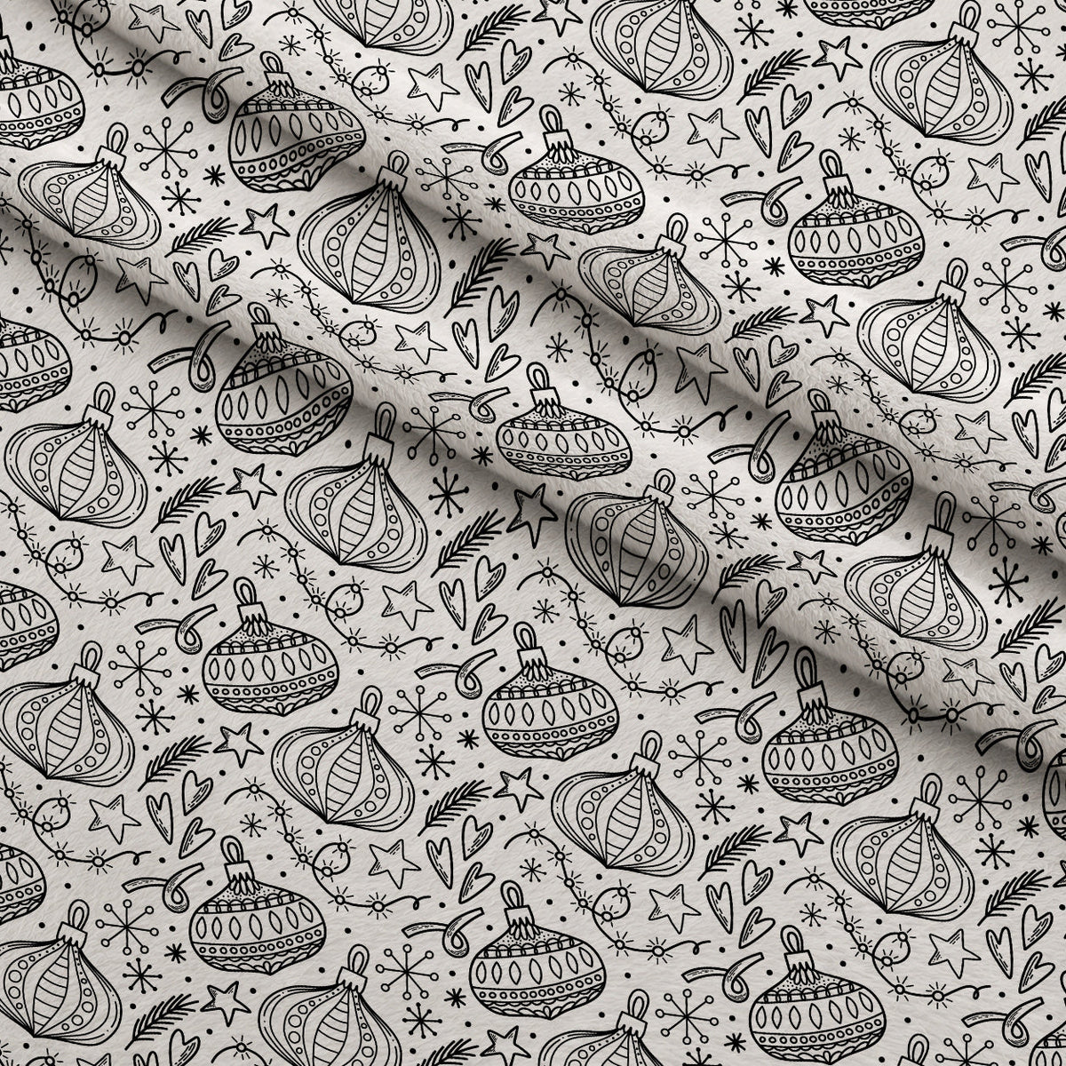 Yuletide Doodles Pattern 1 Minky Fabric