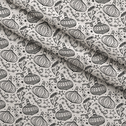 Yuletide Doodles Pattern 1 Minky Fabric