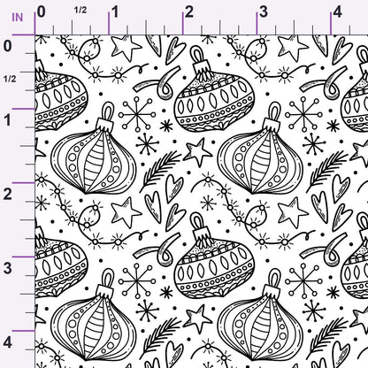Yuletide Doodles Pattern 1 Minky Fabric