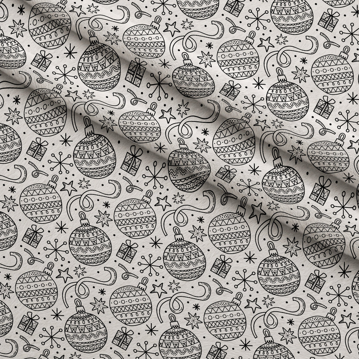 Yuletide Doodles Pattern 2 Minky Fabric