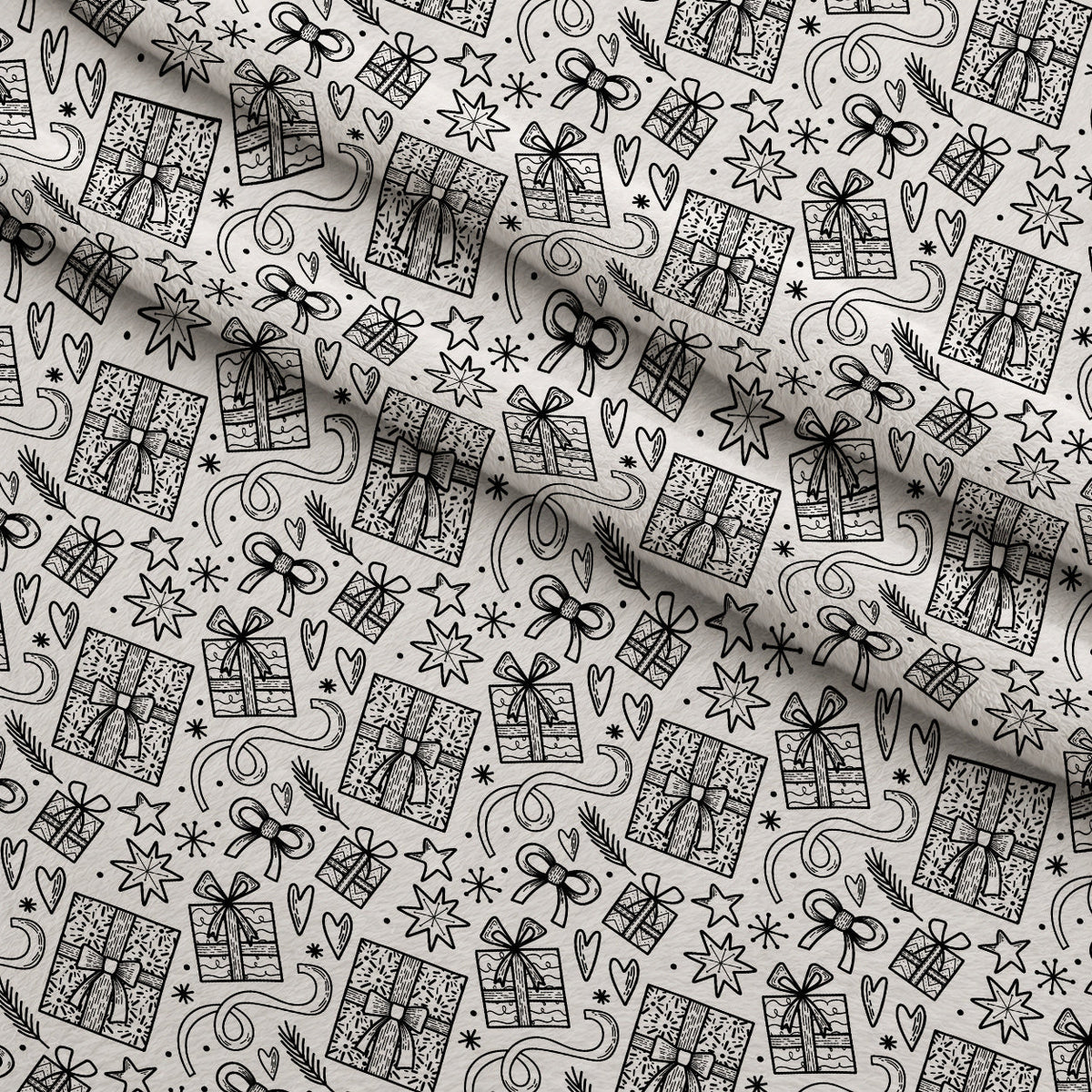 Yuletide Doodles Pattern 3 Minky Fabric