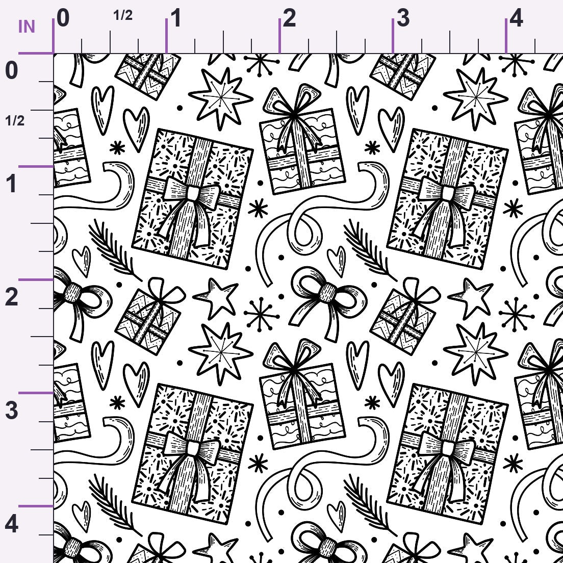 Yuletide Doodles Pattern 3 Minky Fabric