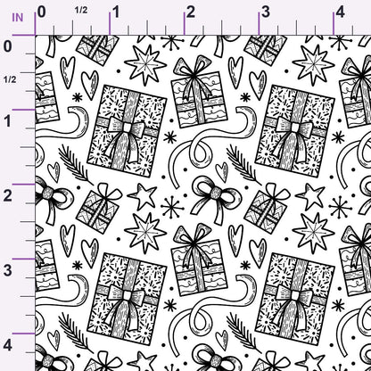 Yuletide Doodles Pattern 3 Minky Fabric