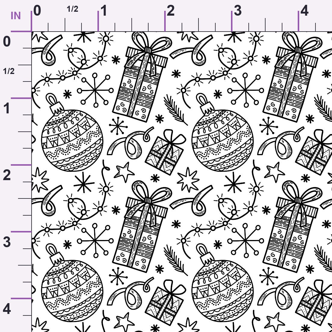 Yuletide Doodles Pattern 4 Minky Fabric