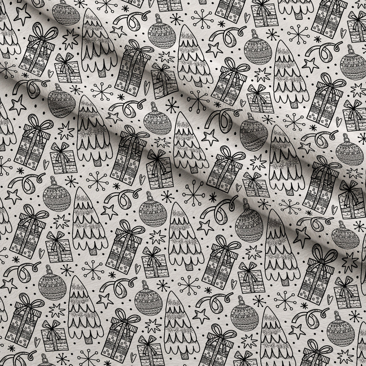 Yuletide Doodles Pattern 5 Minky Fabric
