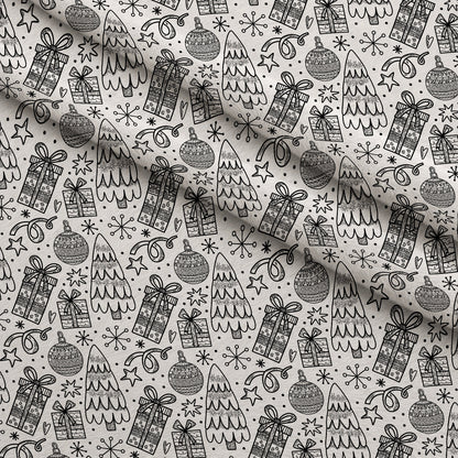 Yuletide Doodles Pattern 5 Minky Fabric