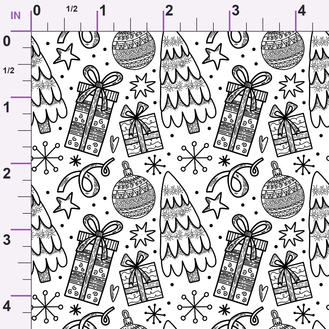 Yuletide Doodles Pattern 5 Minky Fabric