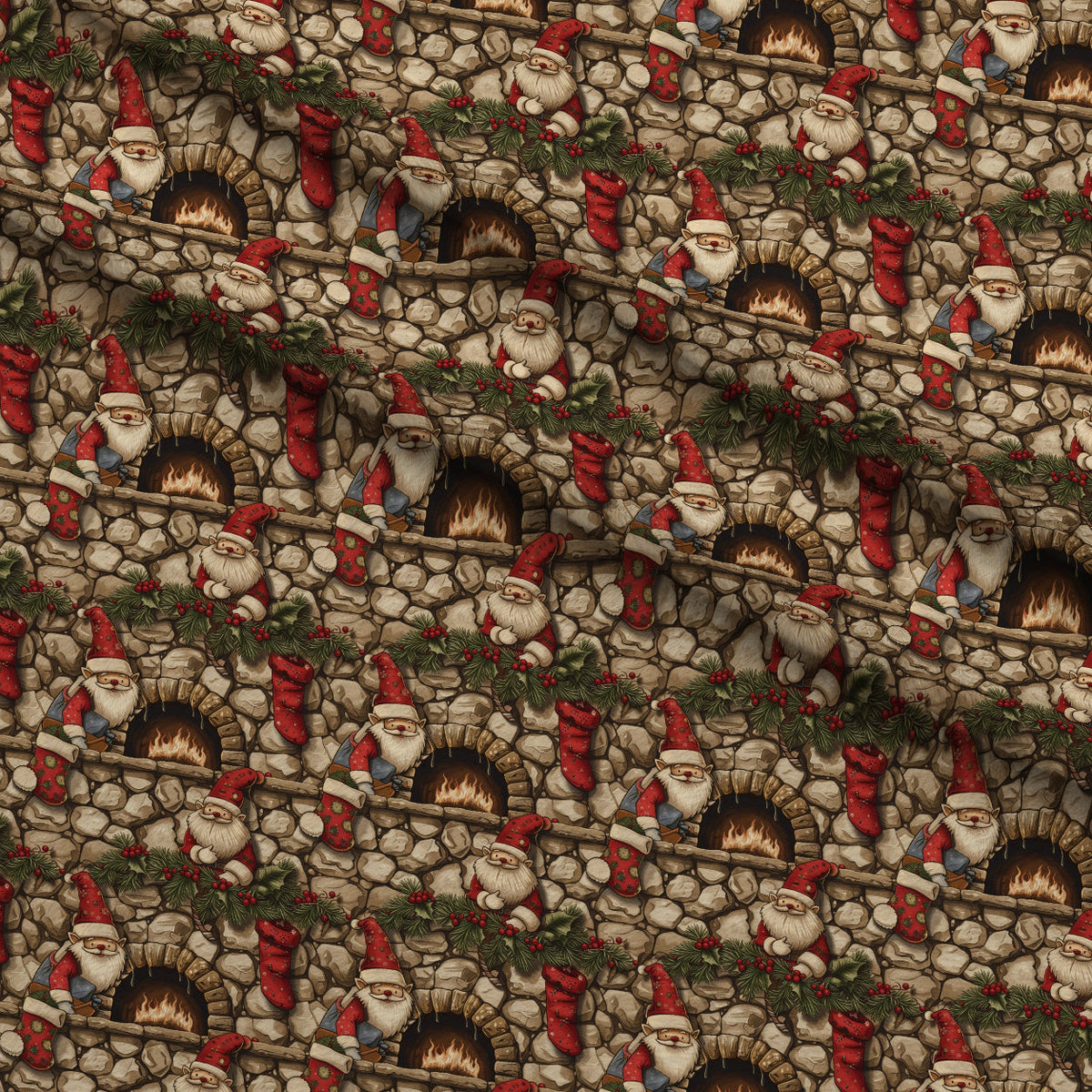 Yuletide Elves Pattern 3 Minky Fabric