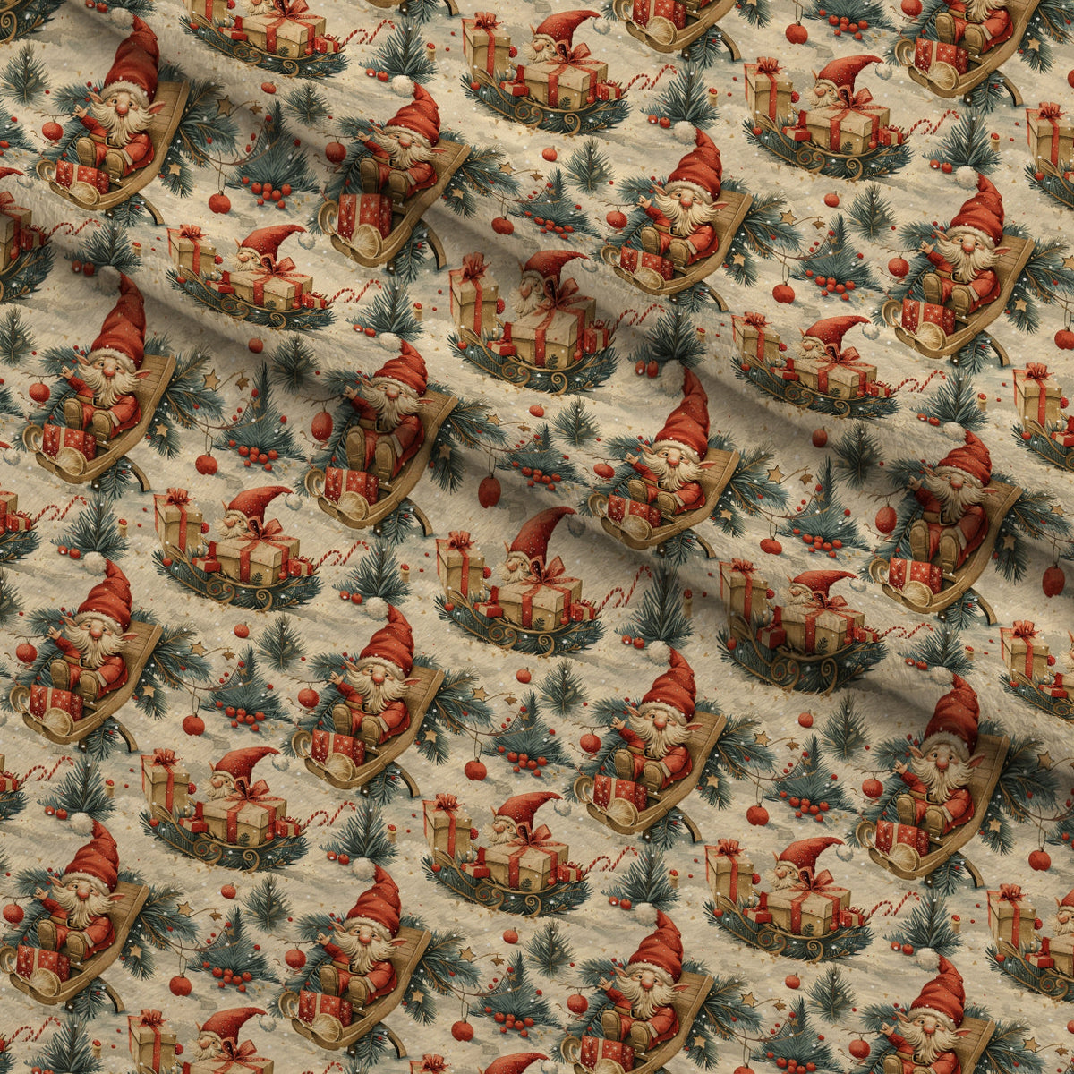 Yuletide Elves Pattern 4 Minky Fabric