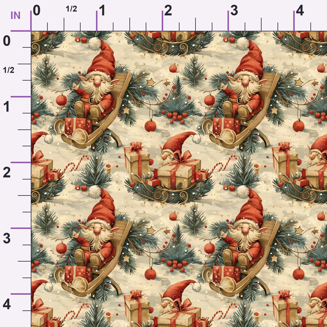 Yuletide Elves Pattern 4 Minky Fabric