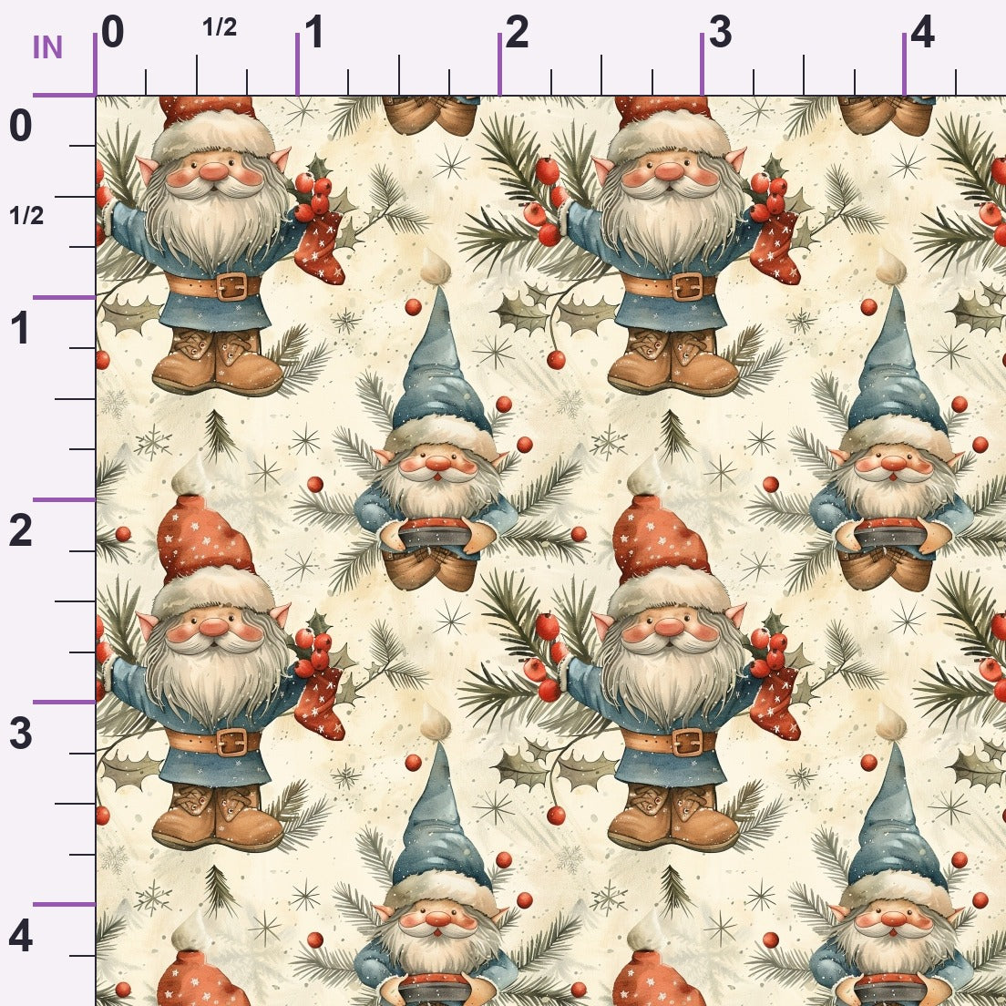 Yuletide Elves Pattern 9 Minky Fabric