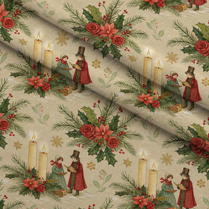 Yuletide Hare Pattern 34 Minky Fabric