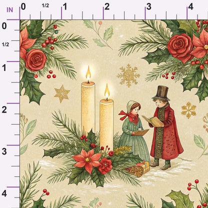 Yuletide Hare Pattern 34 Minky Fabric