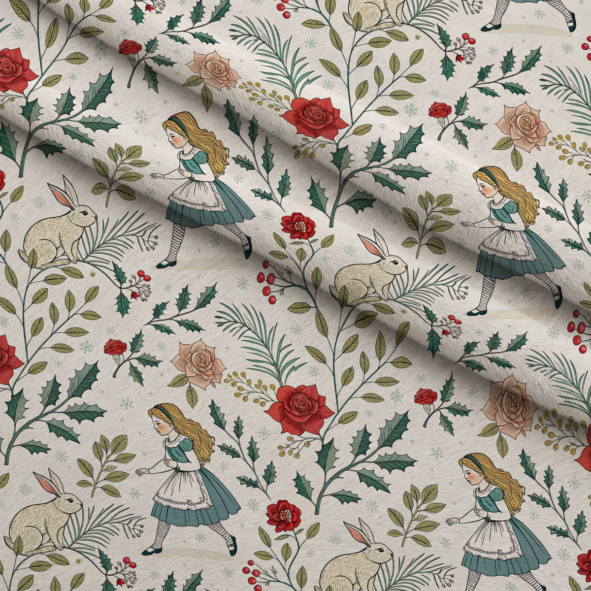 Yuletide Hare Pattern 38 Minky Fabric