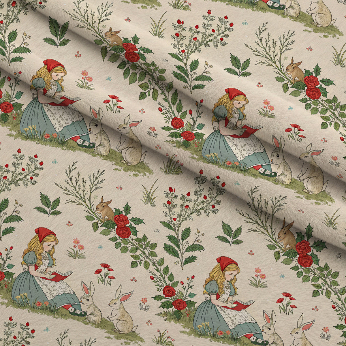 Yuletide Hare Pattern 40 Minky Fabric
