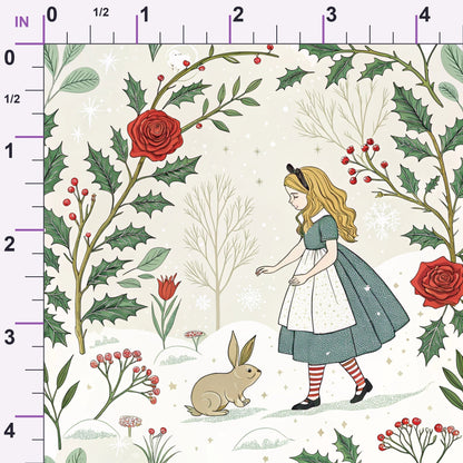 Yuletide Hare Pattern 46 Minky Fabric