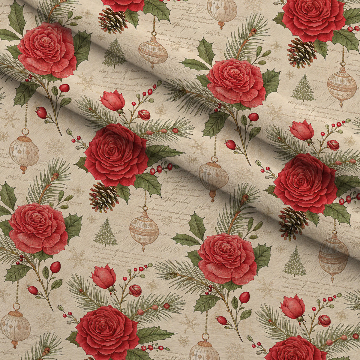 Yuletide Hare Pattern 47 Minky Fabric
