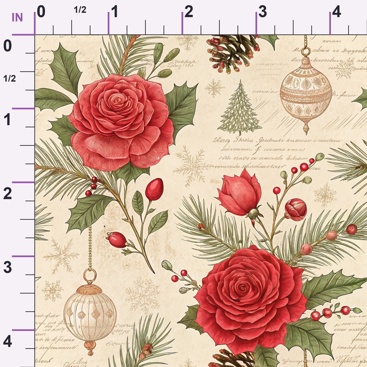 Yuletide Hare Pattern 47 Minky Fabric