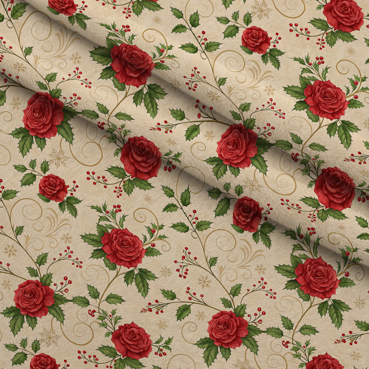 Yuletide Hare Pattern 50 Minky Fabric