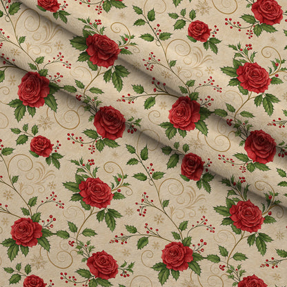 Yuletide Hare Pattern 50 Minky Fabric