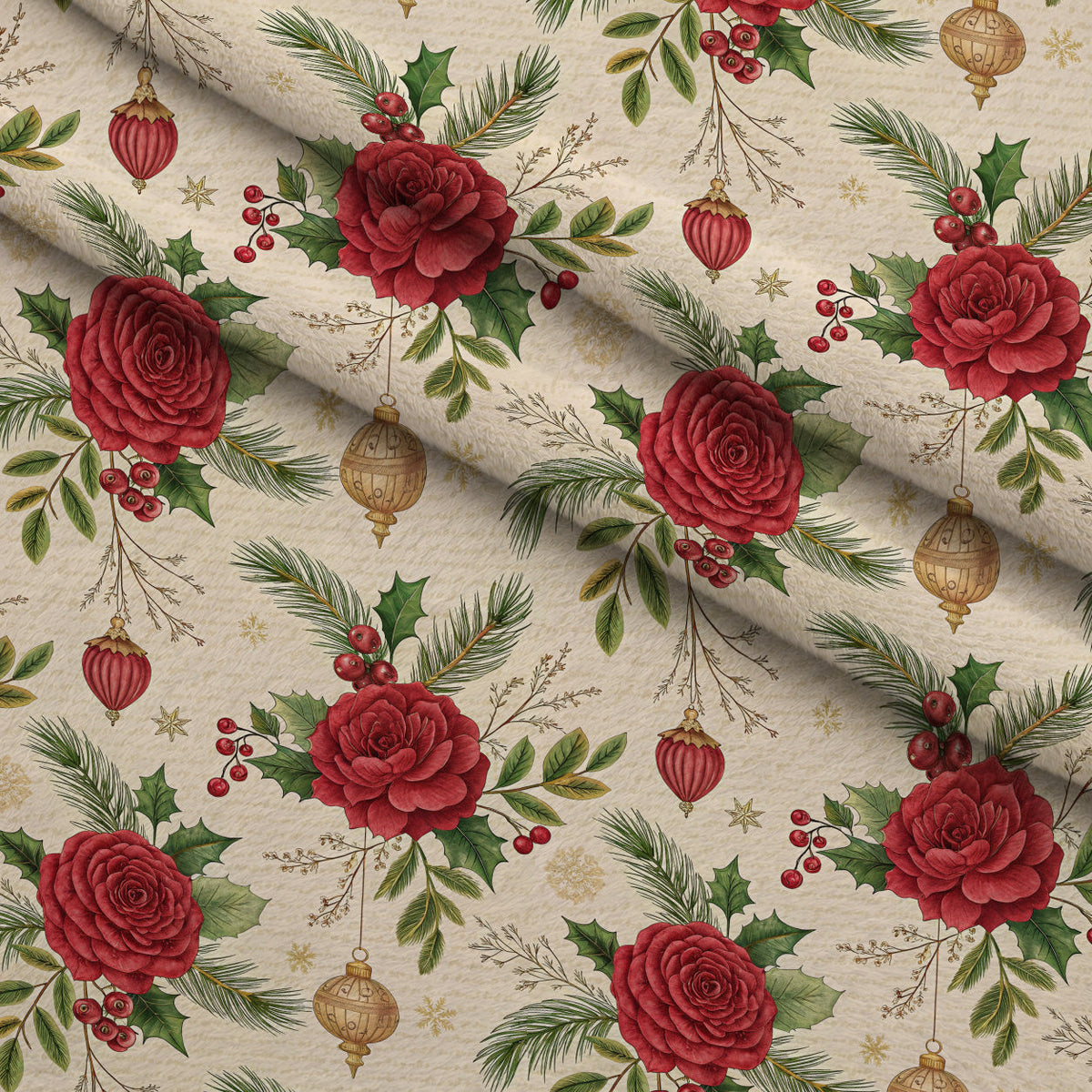 Yuletide Hare Pattern 51 Minky Fabric