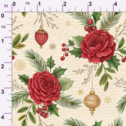 Yuletide Hare Pattern 51 Minky Fabric