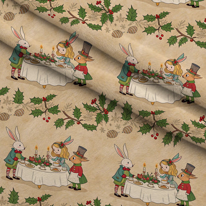Yuletide Hare Pattern 53 Minky Fabric