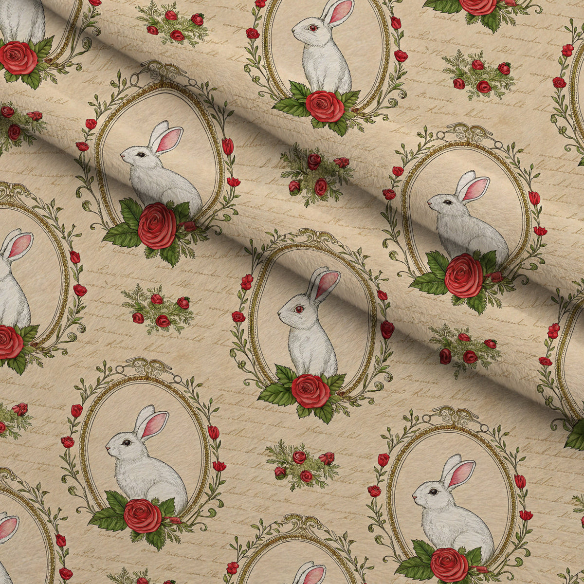 Yuletide Hare Pattern 58 Minky Fabric