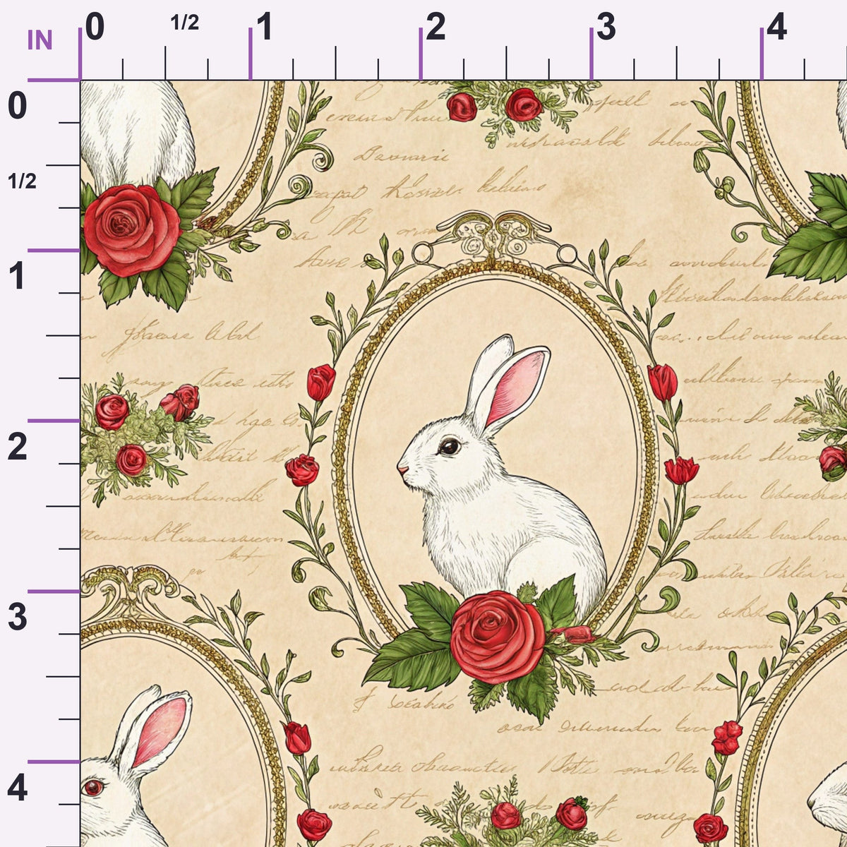 Yuletide Hare Pattern 58 Minky Fabric