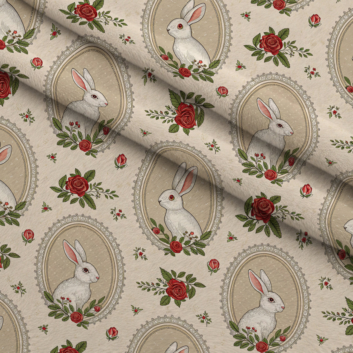 Yuletide Hare Pattern 59 Minky Fabric