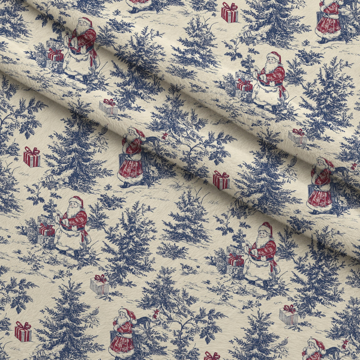 Yuletide Toile Pattern 1 Minky Fabric