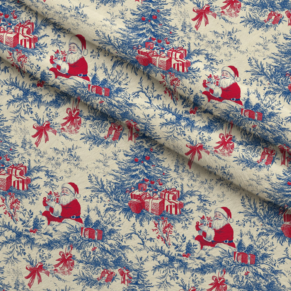Yuletide Toile Pattern 2 Minky Fabric