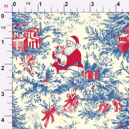 Yuletide Toile Pattern 2 Minky Fabric