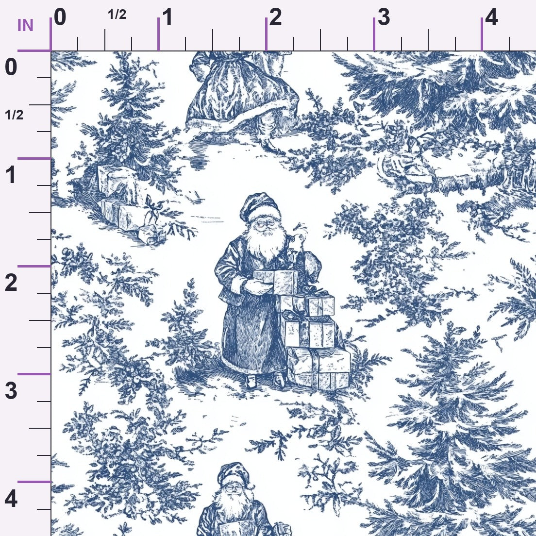 Yuletide Toile Pattern 3 Minky Fabric