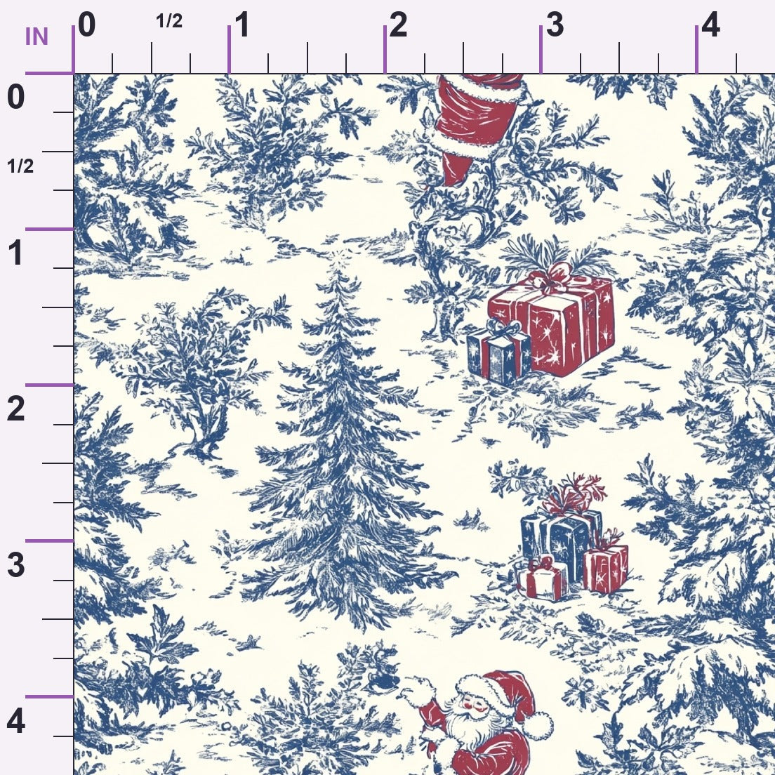 Yuletide Toile Pattern 4 Minky Fabric