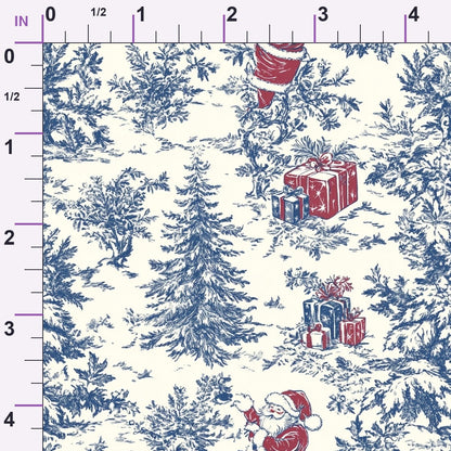 Yuletide Toile Pattern 4 Minky Fabric