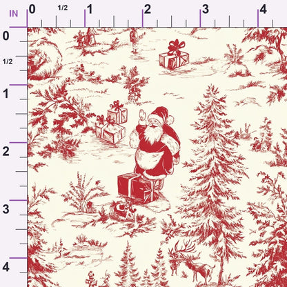 Yuletide Toile Pattern 6 Minky Fabric