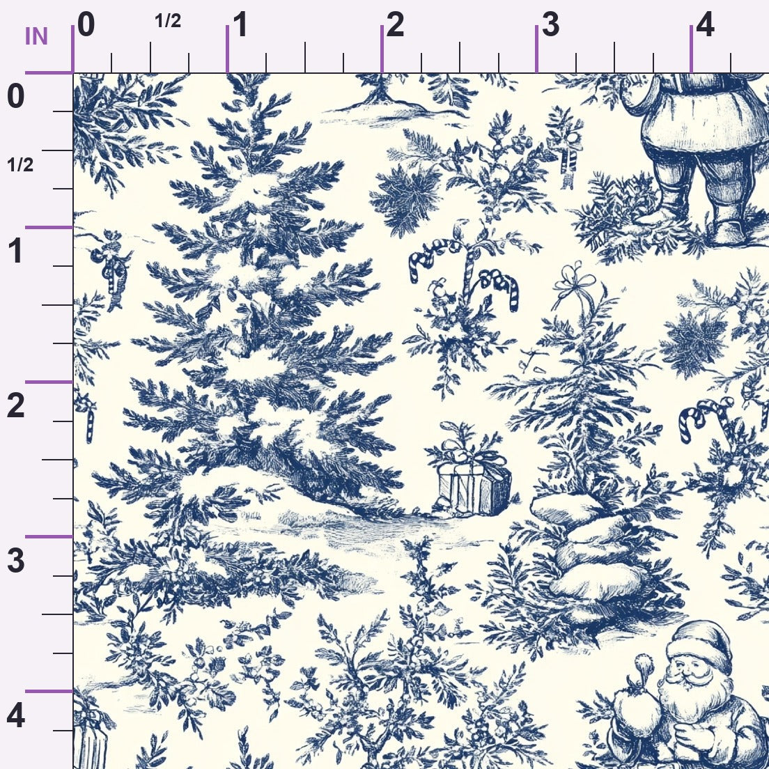 Yuletide Toile Pattern 8 Minky Fabric