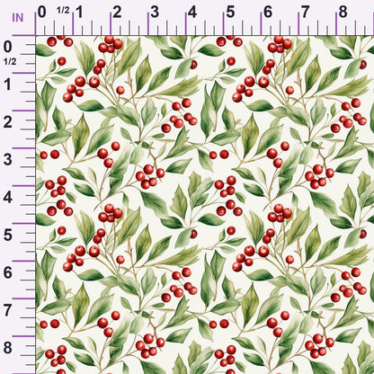 Yuletide Woodland Pattern 1 Minky Fabric