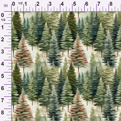 Yuletide Woodland Pattern 6 Minky Fabric