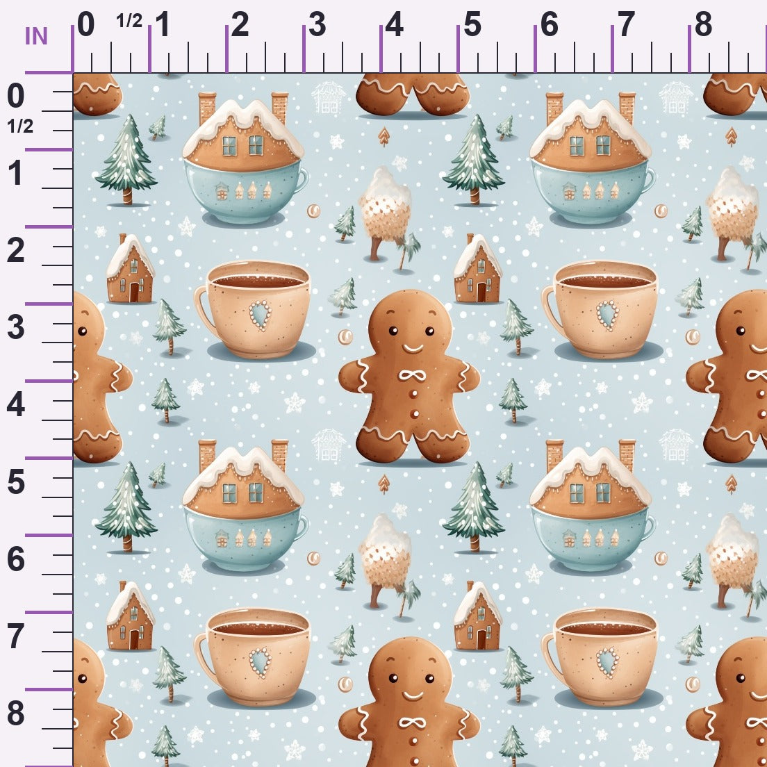 Yuletide Woodland Pattern 8 Minky Fabric